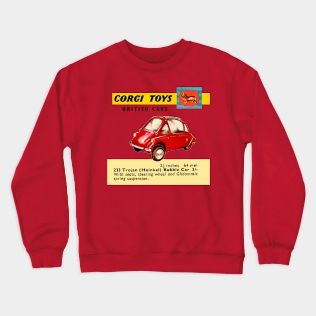 TOY BUBBLE CAR ADVERT Crewneck Sweatshirt by Throwback Motors